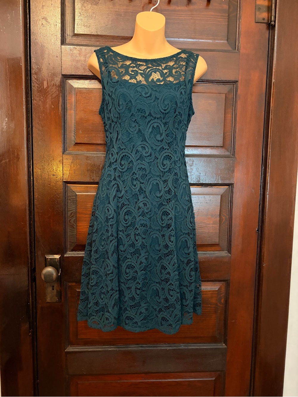 Liz Claiborne Teal Lace Midi Dress